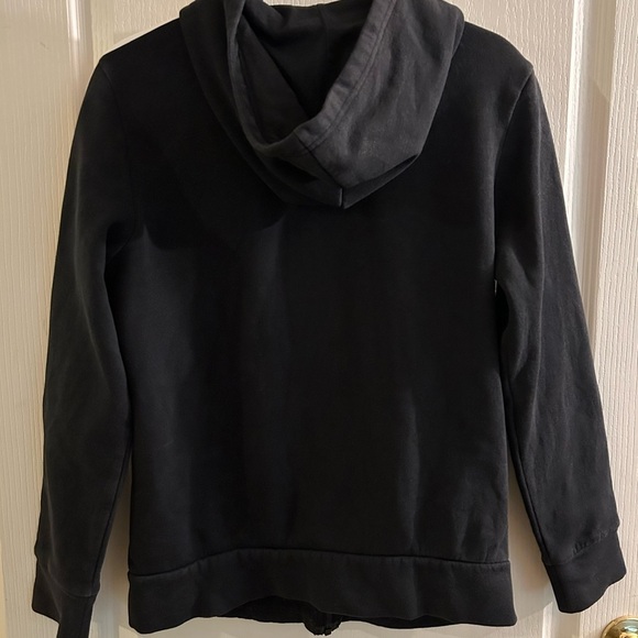 Adidas Black/White Hooded Zip Up Jacket Medium fits size 16 teens - Picture 2 of 3